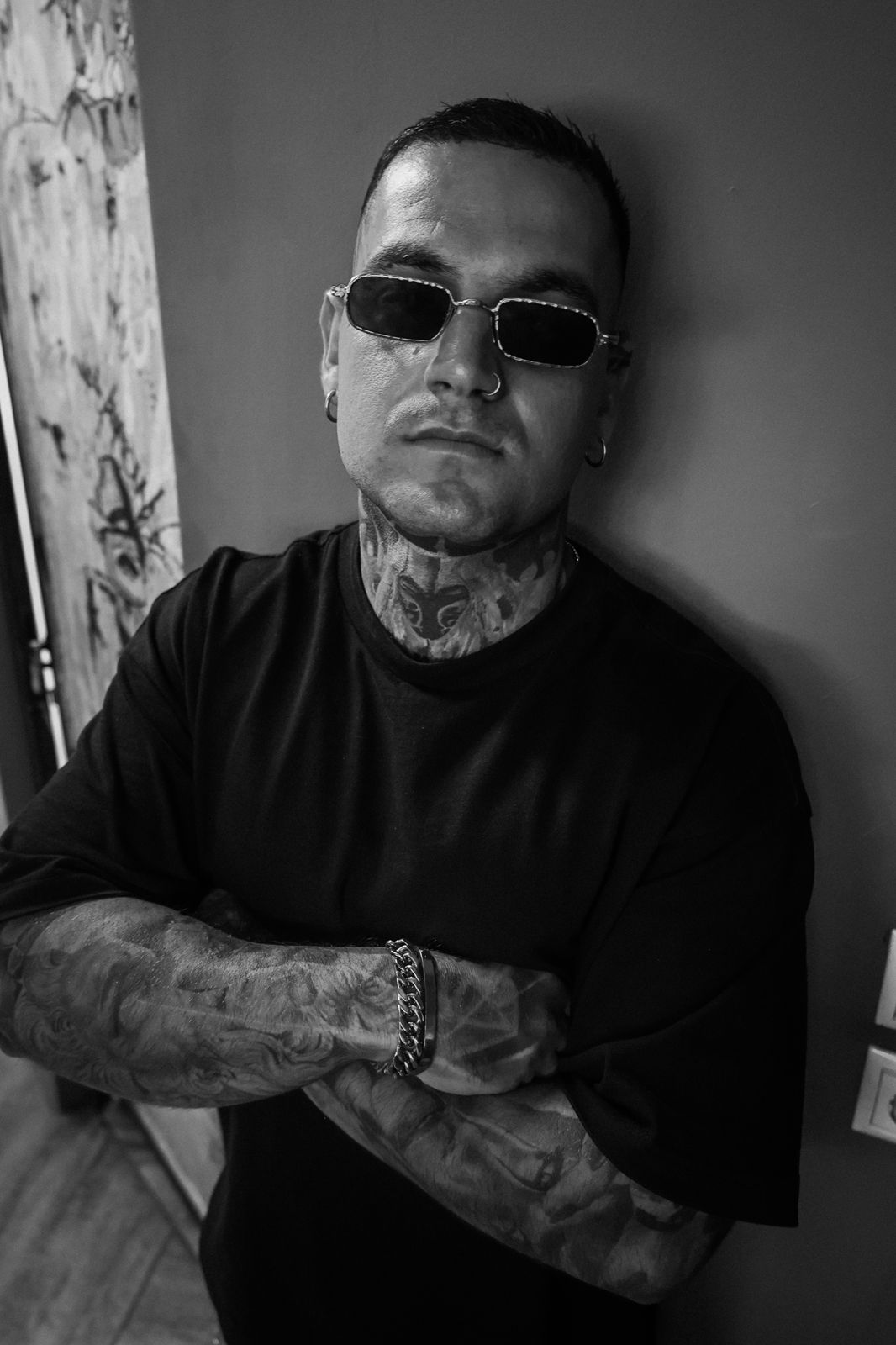 Portrait of NIKOS, tattoo artist at Mykonos Ink Tattoo